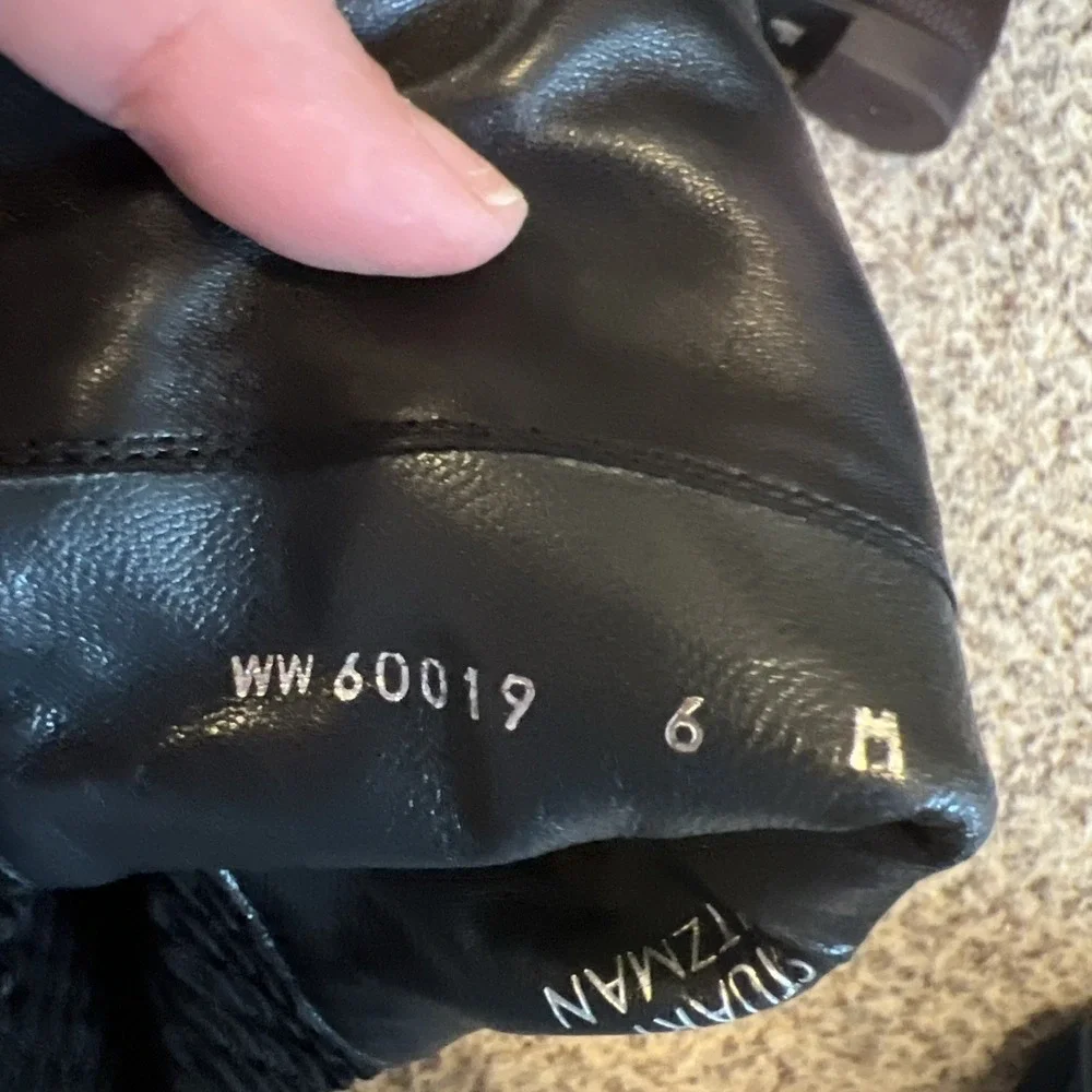 Stuart Weitzman Women size 6M ALLGOOD Black Nappa Over‎ the Knee Boots